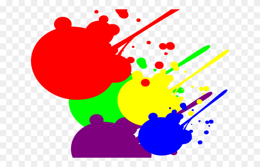 640x480 Splatter Clipart Cartoon Paint - Red Splatter PNG