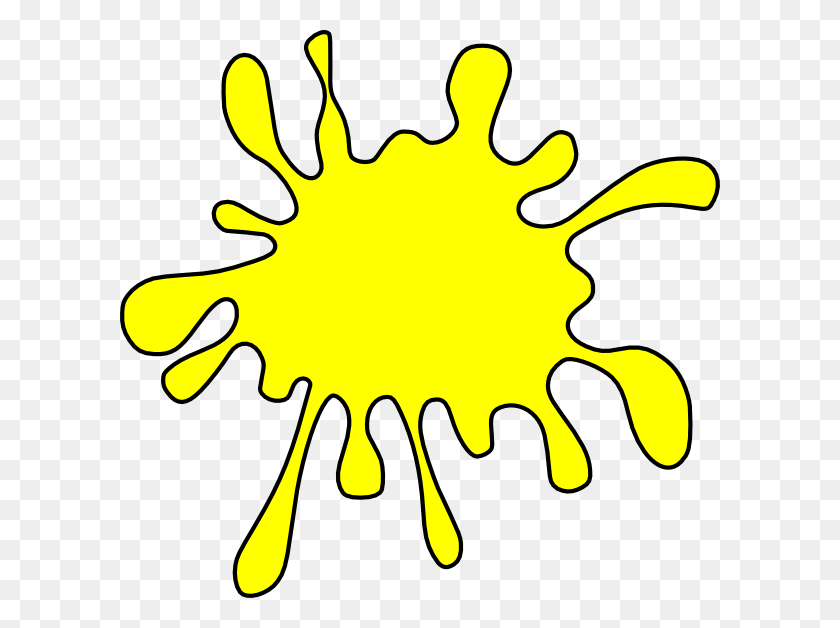 600x568 Splatter Clipart Yellow - Blood Splatter Clipart