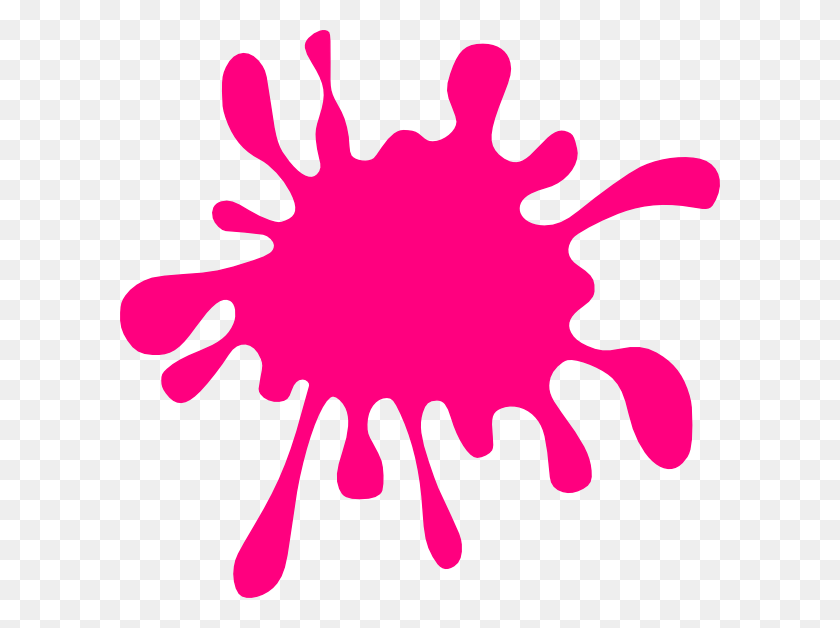600x568 Splatter Paint Splash Pink Splatter Clip Art Illustration Ii - Watercolor Splatter PNG