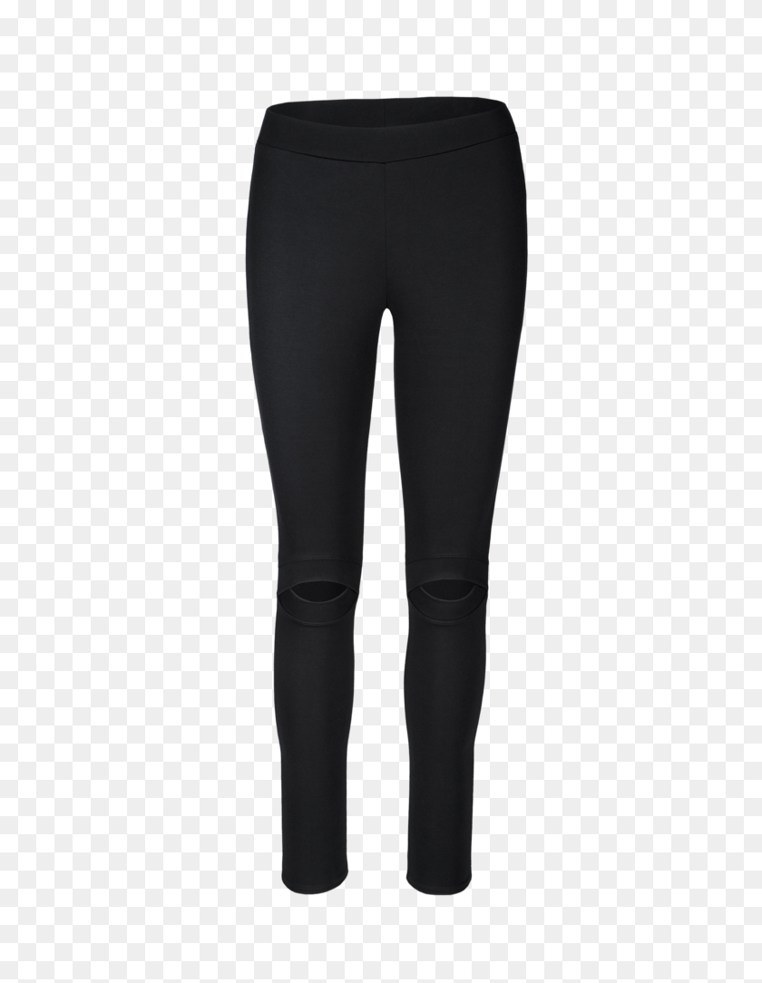 683x1024 Apertura De La Rodilla Leggings Negros Llanos Rlyin - Leggings Png