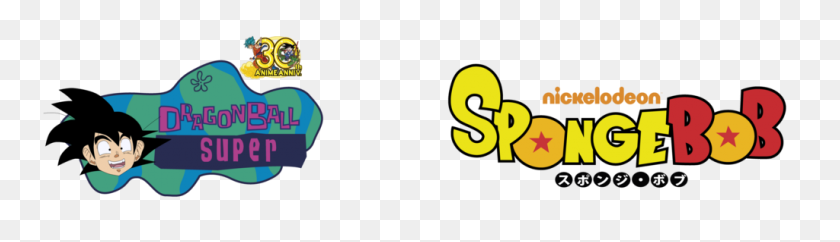 1024x240 Spongebob Dragon Ball Super Logo Mixed - Dragon Ball Super Logo PNG