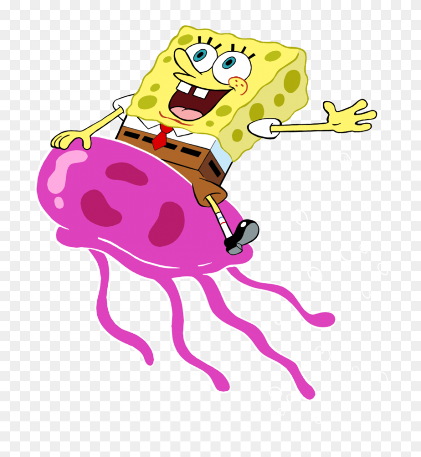 856x934 Spongebob Jellyfish Png Png Image - Jellyfish PNG