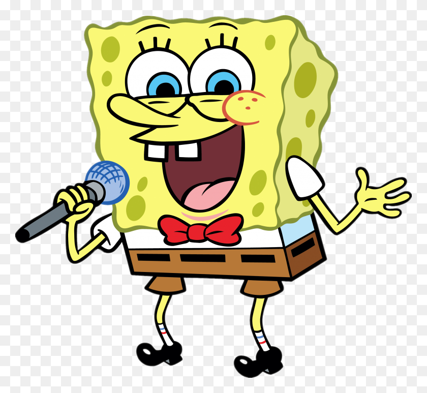 2392x2187 Spongebob Singing Transparent Png - Singing Clipart Free