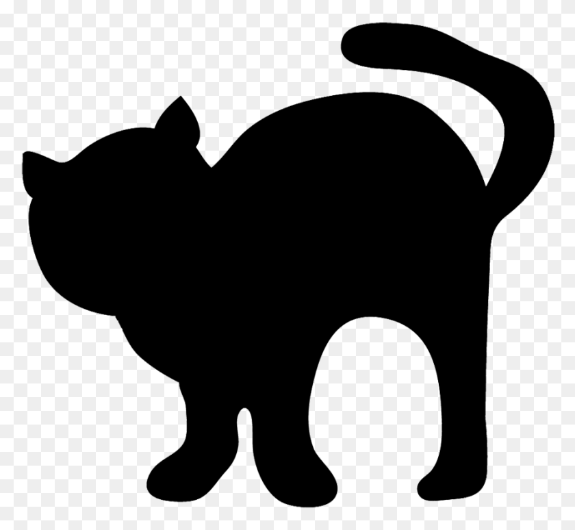 886x812 Spooky Clipart Black Cat, Spooky Black Cat Transparente Gratis - Spooky Clipart
