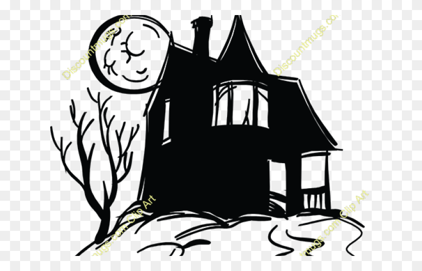 640x480 Spooky Clipart Haunted House - Haunted Castle Clipart
