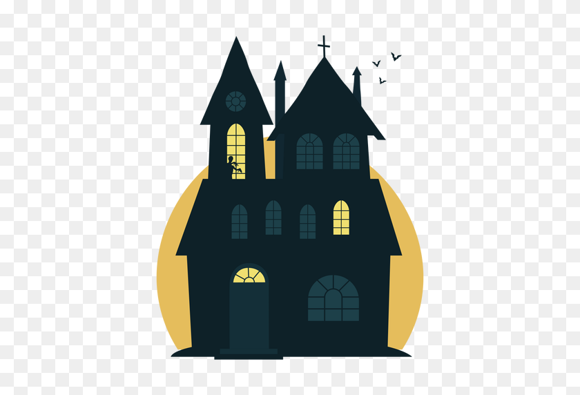 512x512 Spooky Halloween Haunted House - House PNG