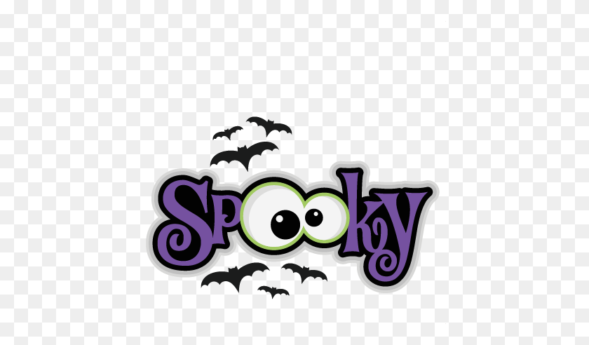 432x432 Spooky Scrapbook Title Cutting Bat - Cute Bat Clipart