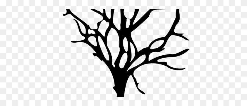 450x300 Spooky Tree Clipart Group With Items - Spooky Clipart
