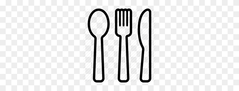 260x260 Spoon And Fork Transparent Clipart - Fork And Knife Clipart