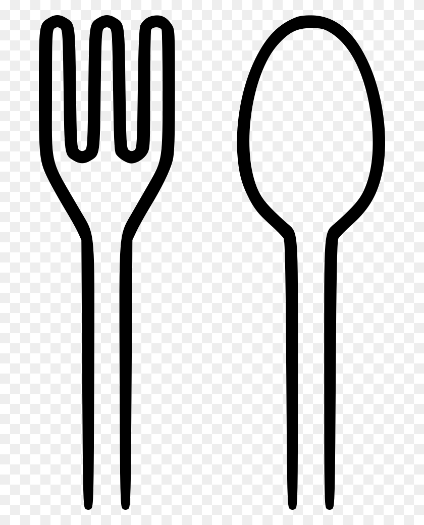 687x980 Spoon Clipart - Wooden Spoon Clipart Black And White