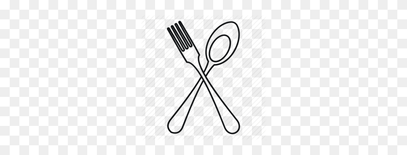 260x260 Spoon Fork Clipart - Fork And Knife Clipart