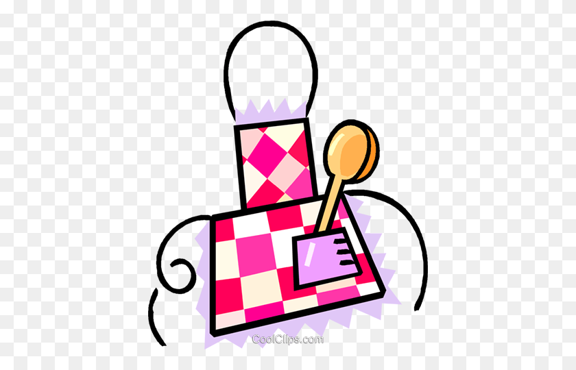 408x480 Spoon With A Checkered Table Cloth Royalty Free Vector Clip Art - Cloth Clipart