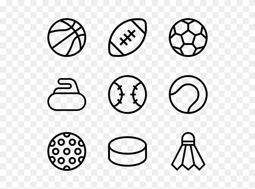 600x564 Sports Ball Icons - Sports Balls PNG