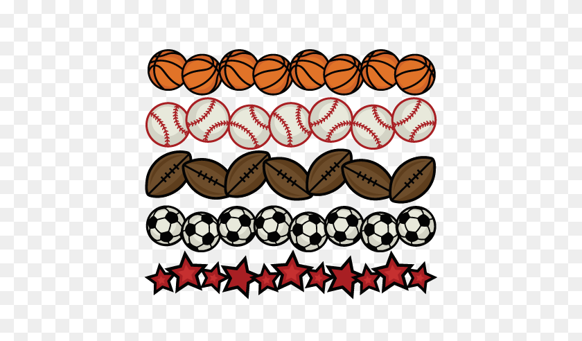 432x432 Sports Borders Cutting For Scrapbooking Sports Balls - Soccer Border Clipart