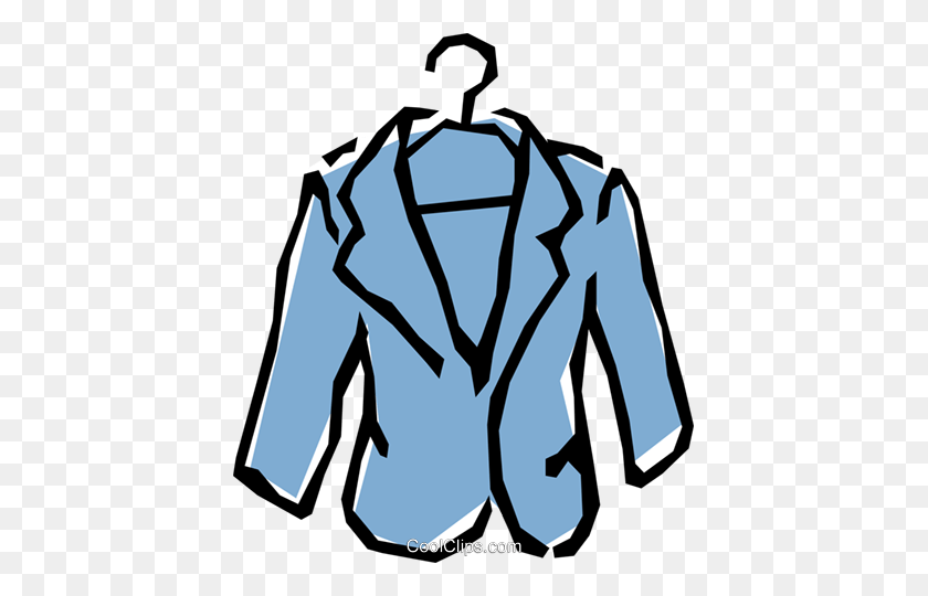 417x480 Sports Jacket Royalty Free Vector Clip Art Illustration - Jacket Clipart