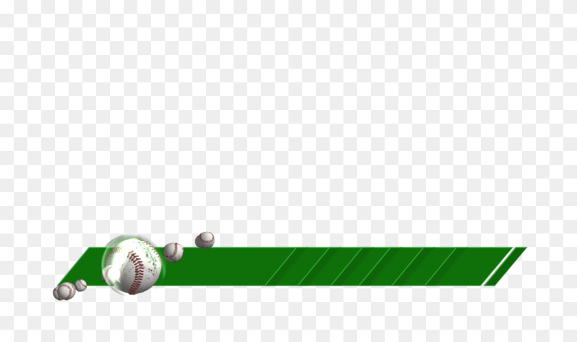 1024x576 Sports Still Video Lower Third With Baseballs And Green Field Band - Lower Third PNG