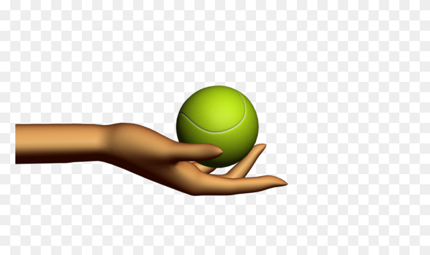 1024x576 Sports Themed Video Clipart With Abstract Hand Holding Tennis Ball - Tennis Images Clip Art