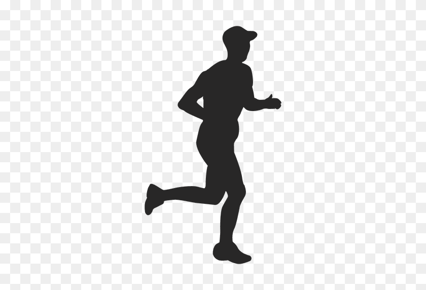512x512 Sportsman Running Silhouette - Running Silhouette PNG