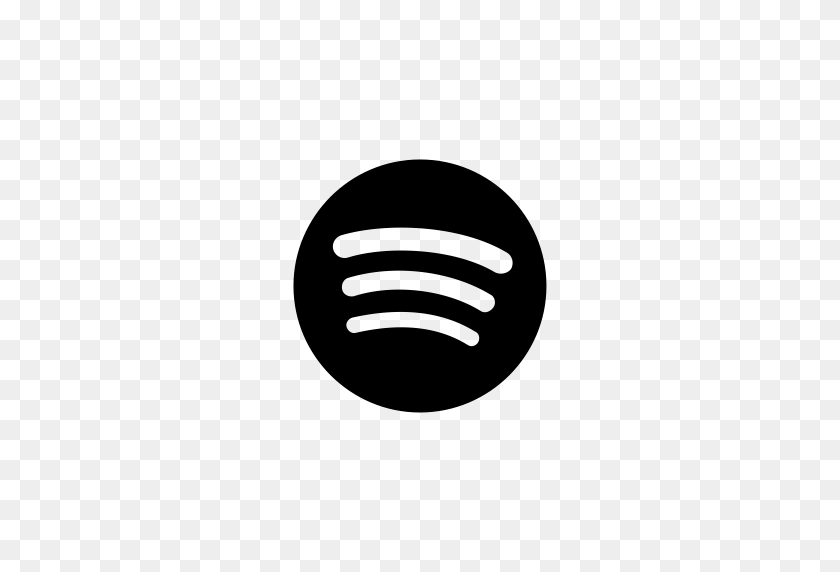 512x512 Spotify, Black Icon - Spotify Logo Transparent PNG