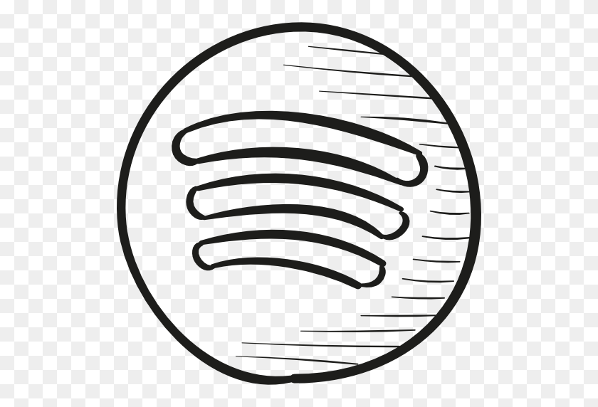 512x512 Spotify Draw Logo - Spotify Logo Transparent PNG