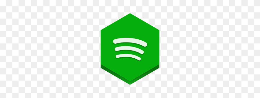 256x256 Spotify Icono De Descarga De Iconos Hexagonales Iconspedia - Icono De Spotify Png