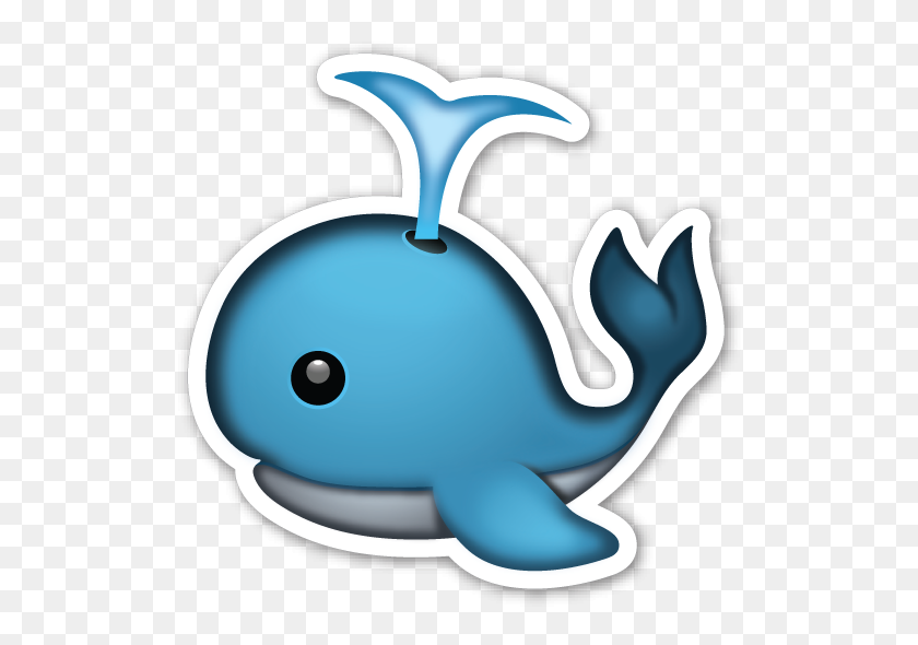526x530 Spouting Whale - Fish Emoji PNG