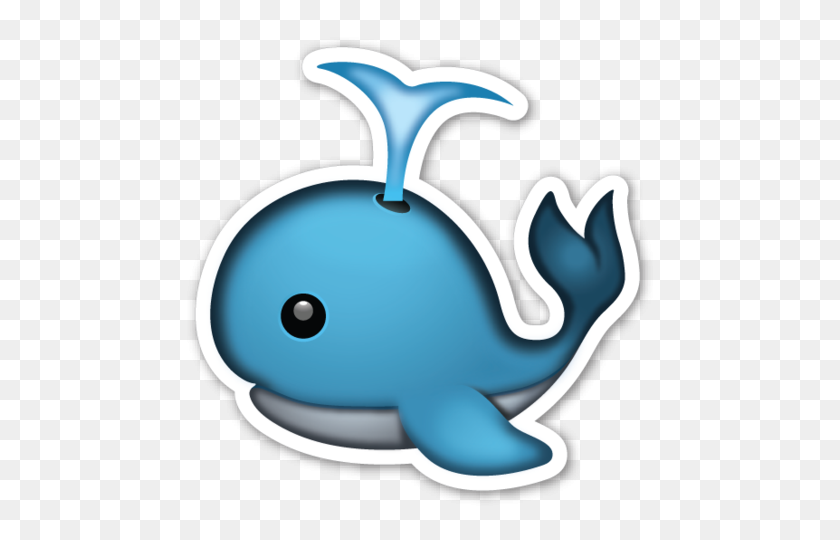 476x480 Spouting Whale Emojis Emoji, Whale, Emoji Stickers - Whale Clipart PNG