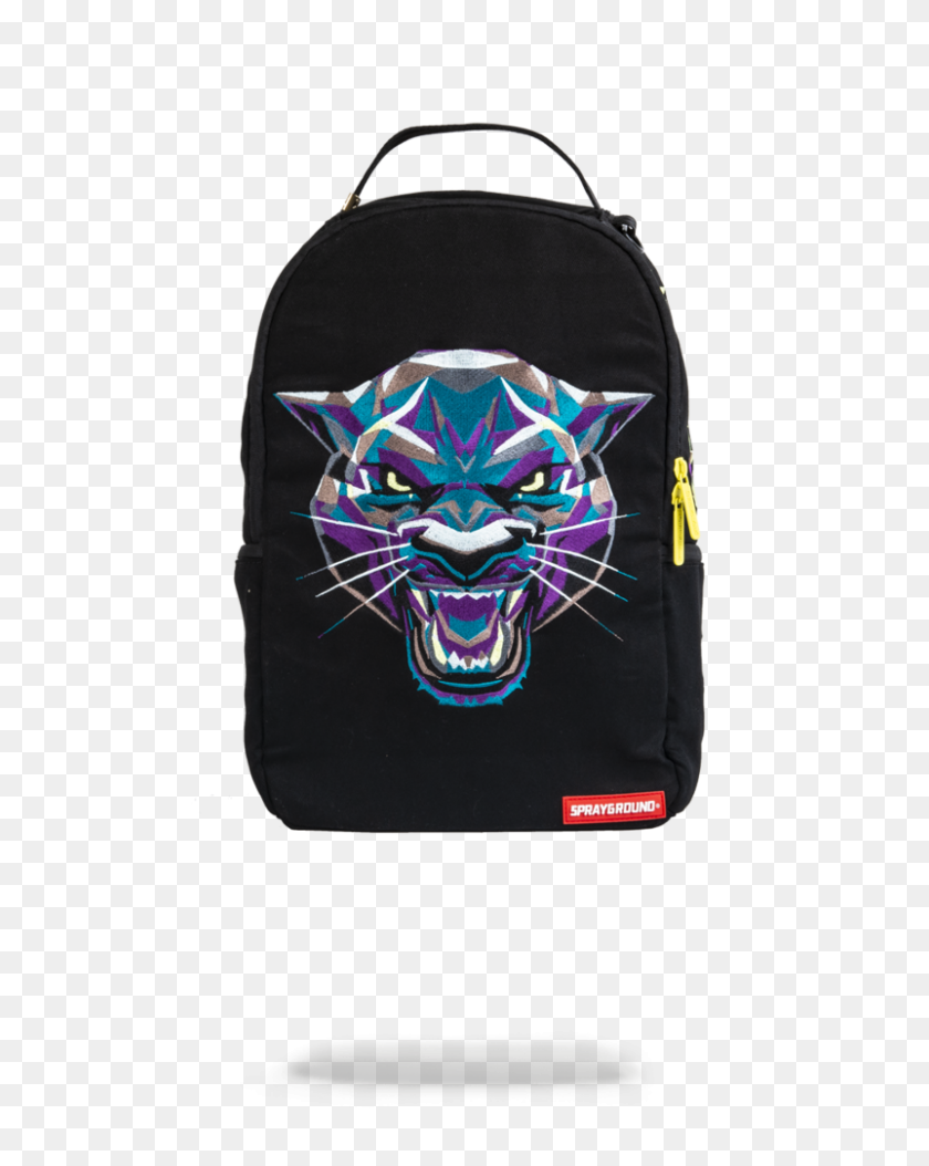 802x1023 Sprayground Black Panther Backpack Lgx Landing Gear - Маска Черная Пантера Png