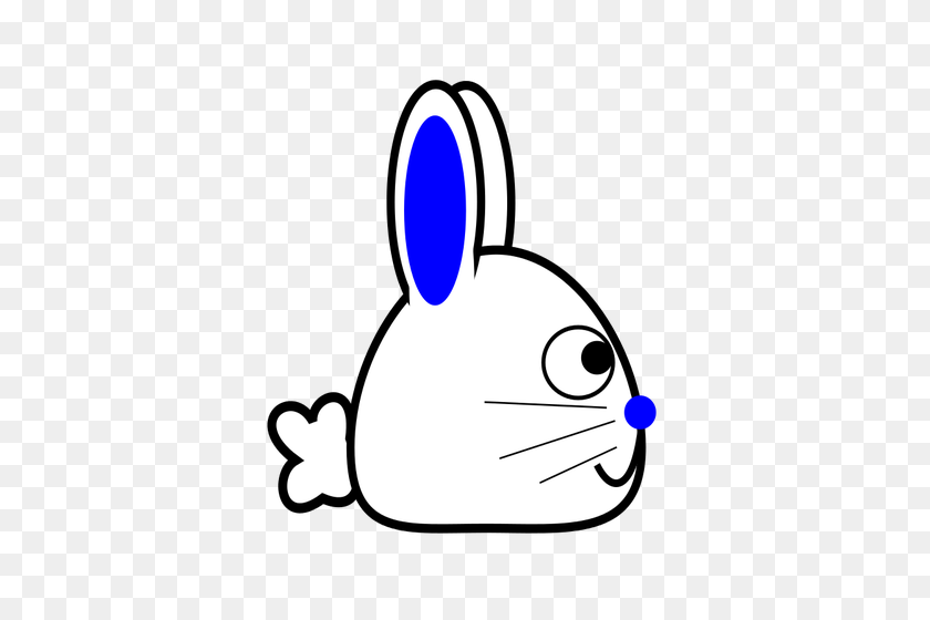 500x500 Весенний Кролик С Синими Ушками Векторное Изображение - Клипарт С Ушками