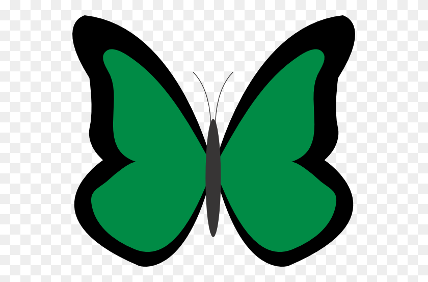 555x493 Spring Green Cliparts - Spring Butterfly Clipart