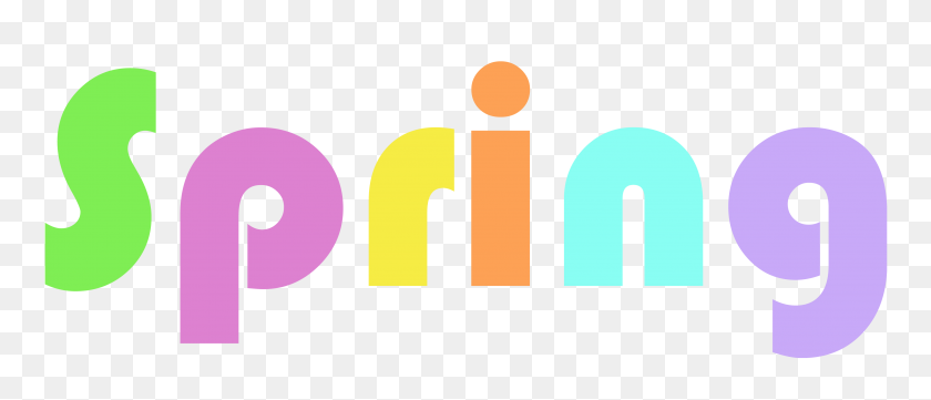 3526x1364 Spring Multi Color Png - Banner De Primavera Clipart