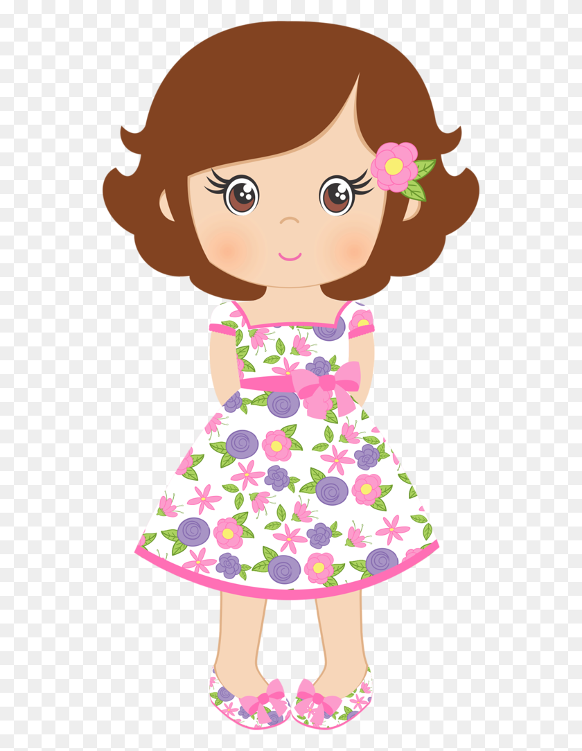 544x1024 Spring Shabby Chic Ave Shabby, Spring - Young Girl Clipart