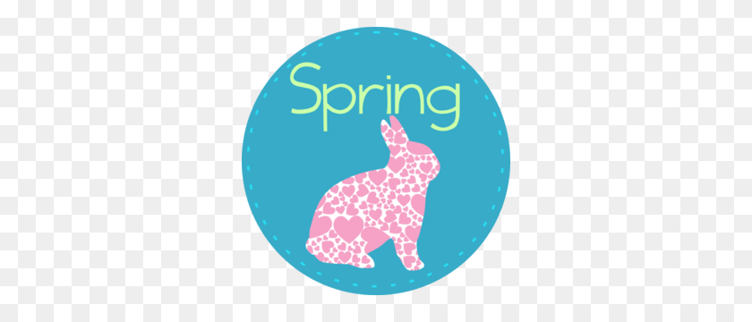 300x300 Spring With Bunny Clip Art - Spring Clipart Transparent