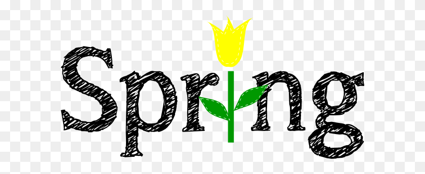 600x284 Spring With Yellow Tulip Png, Clip Art For Web - Tulip Images Clip Art