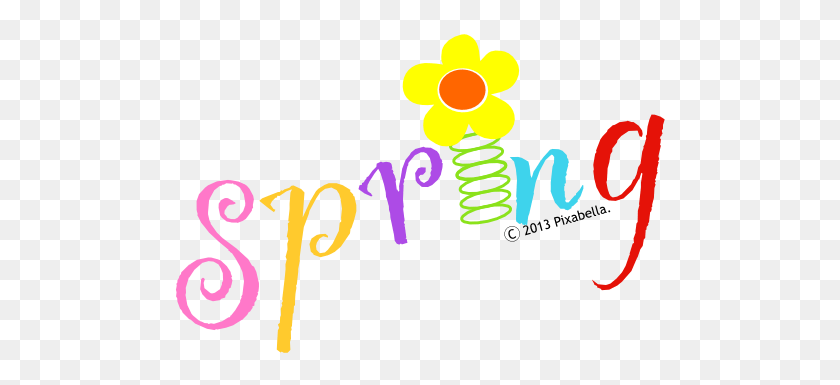 500x325 Spring Word Cliparts - Spring Is In The Air Clipart