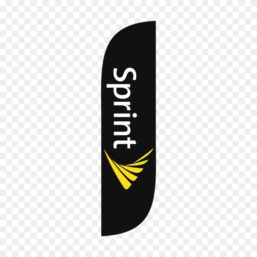 1280x1280 Sprint Feather Flag - Black Feather PNG