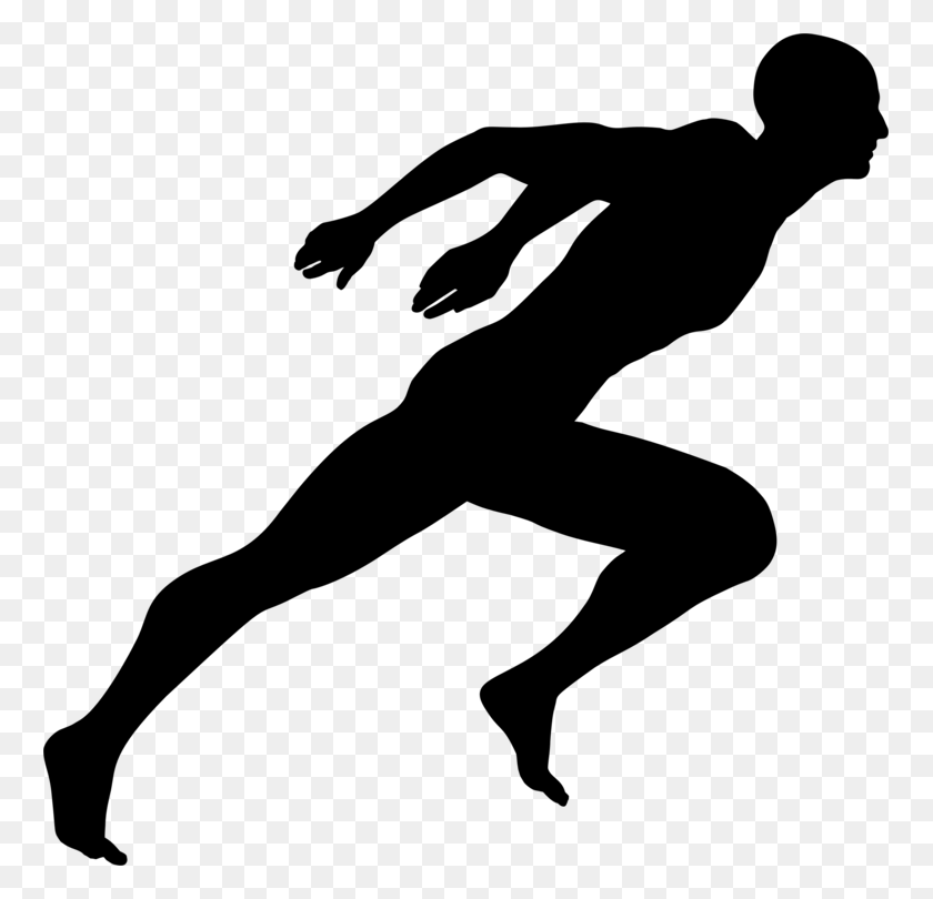 761x750 Sprint Running Silhouette Person Sports - Running Silhouette PNG