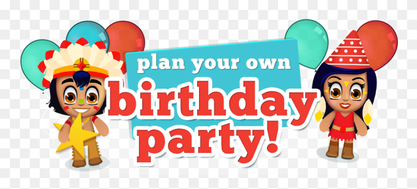 820x339 Spur Secret Tribe Plan Your Own Birthday Party! - Surprise Party Clip Art