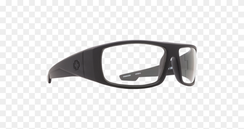 640x384 Spy Optic Logan Matte Black Ansi Clear Sunglasses - Clout Glasses PNG