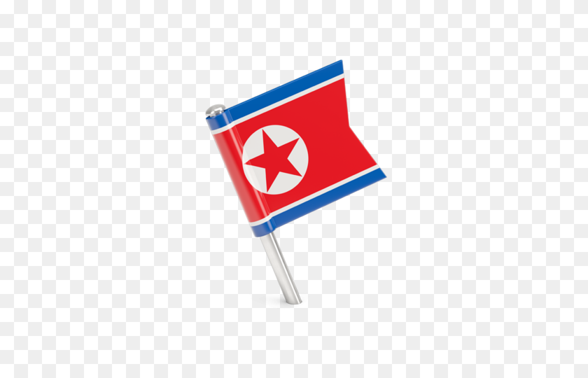 640x480 Квадратный Флаг Булавка Иллюстрации Флага Северной Кореи - Флаг Кореи Png