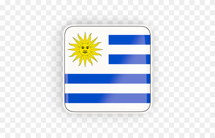640x480 Icono Cuadrado Con El Marco De La Ilustración De La Bandera De Uruguay - Bandera De Uruguay Png