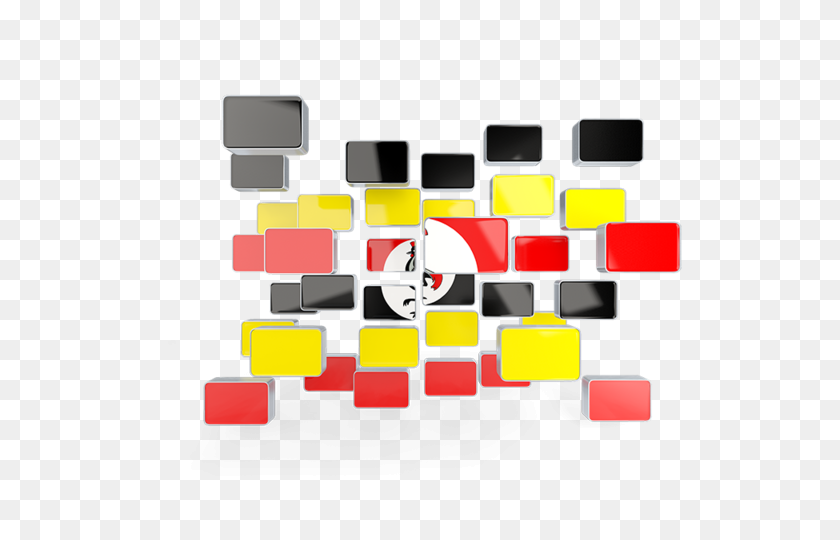 640x480 Square Mosaic Background Illustration Of Flag Of Uganda - Mosaic PNG