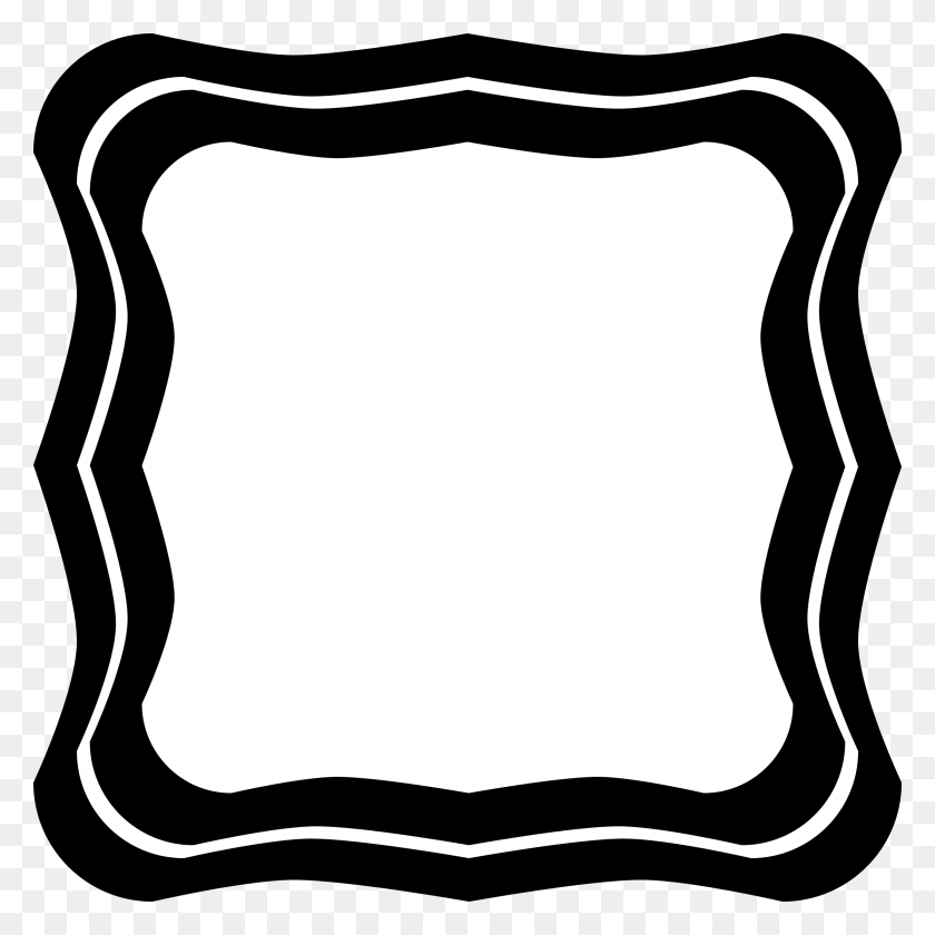 2400x2400 Square Squiggled Frame Icons Png - Square Frame PNG