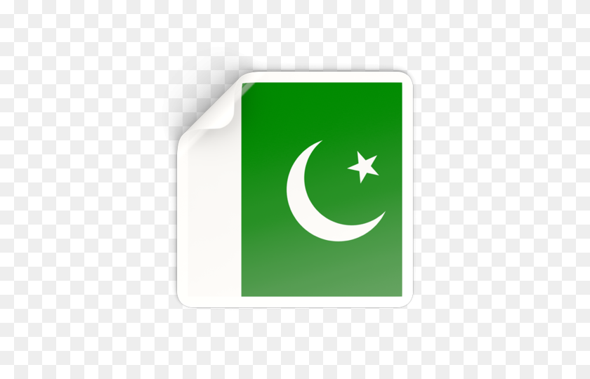 640x480 Pegatina Cuadrada Ilustración De La Bandera De Pakistán - Bandera De Pakistán Png