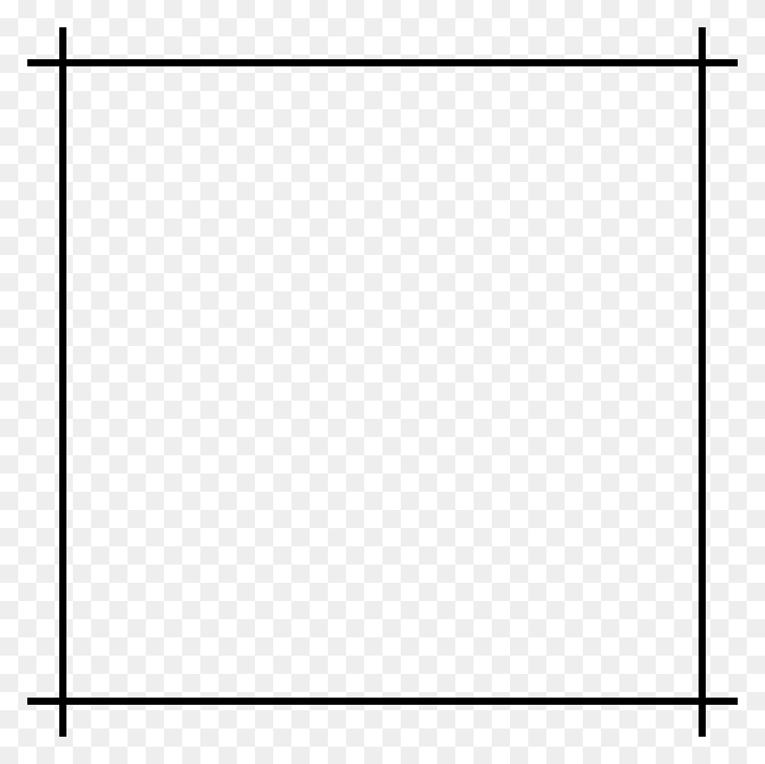 2000x2000 Square With Corners - White Square PNG