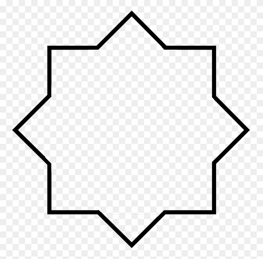 781x769 Squared Octagonal Star - Octagon PNG