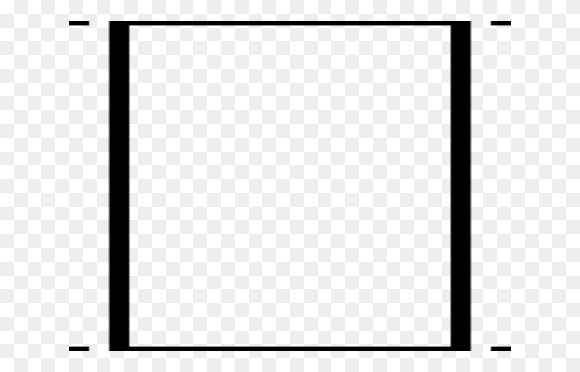 640x480 Squares Clipart Black Square Frame - Square Frame PNG