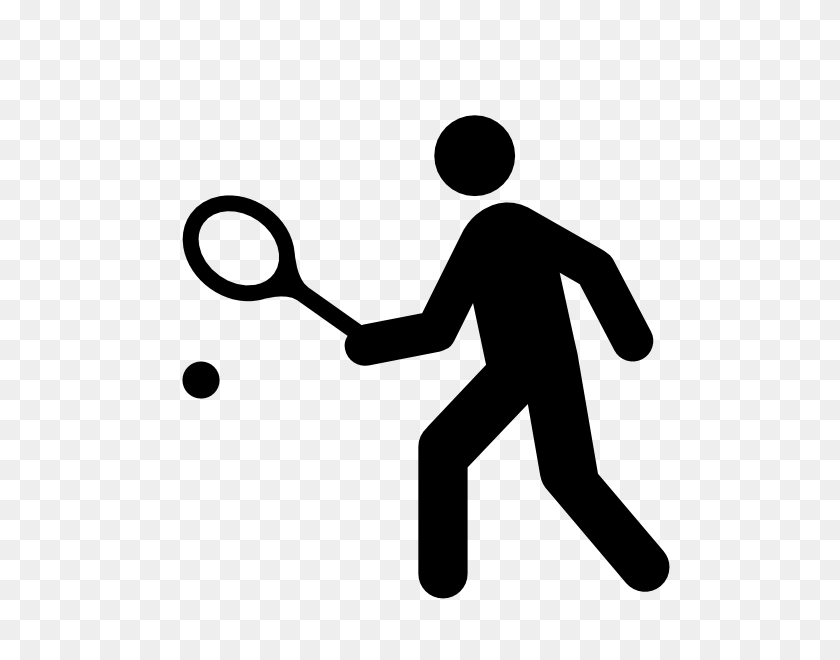 600x600 Squash Man Clip Art - Tennis Court Clipart