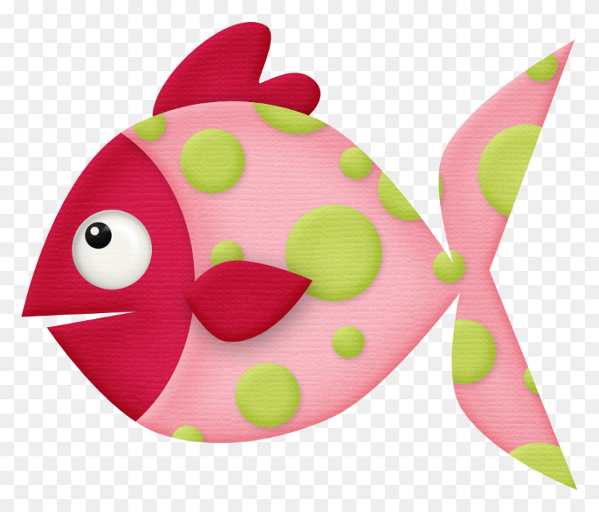 861x727 Squeakyclean - Розовая Рыбка Клипарт
