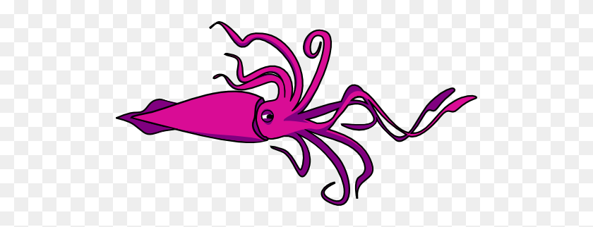 512x262 Squid Clipart - Kraken Clipart
